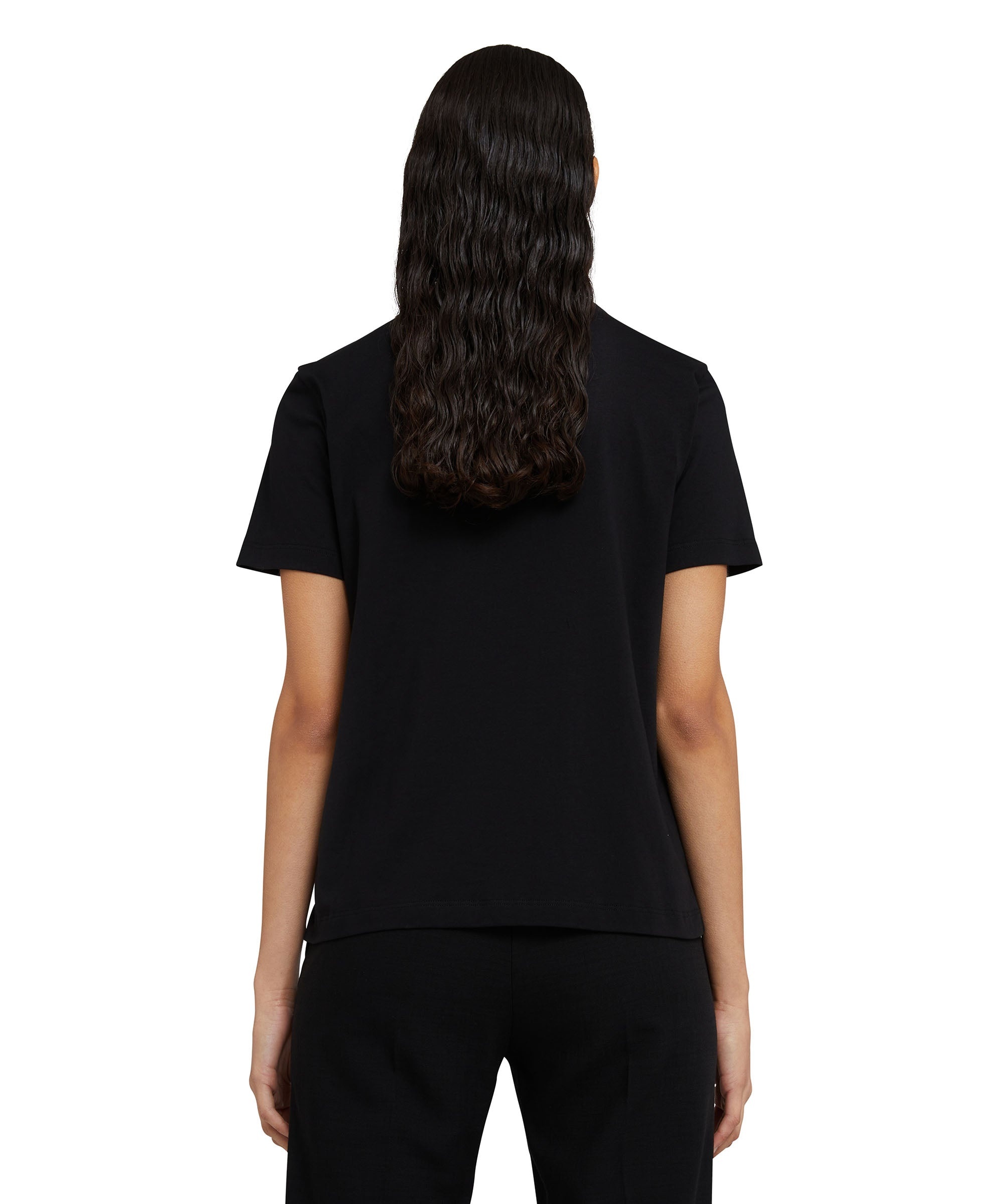Cotton crewneck t-shirt with MSGM micro logo - 3