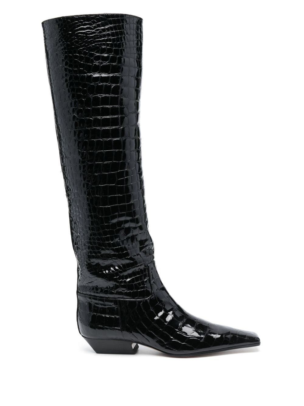 The Marfa crocodile-effect leather boots - 1