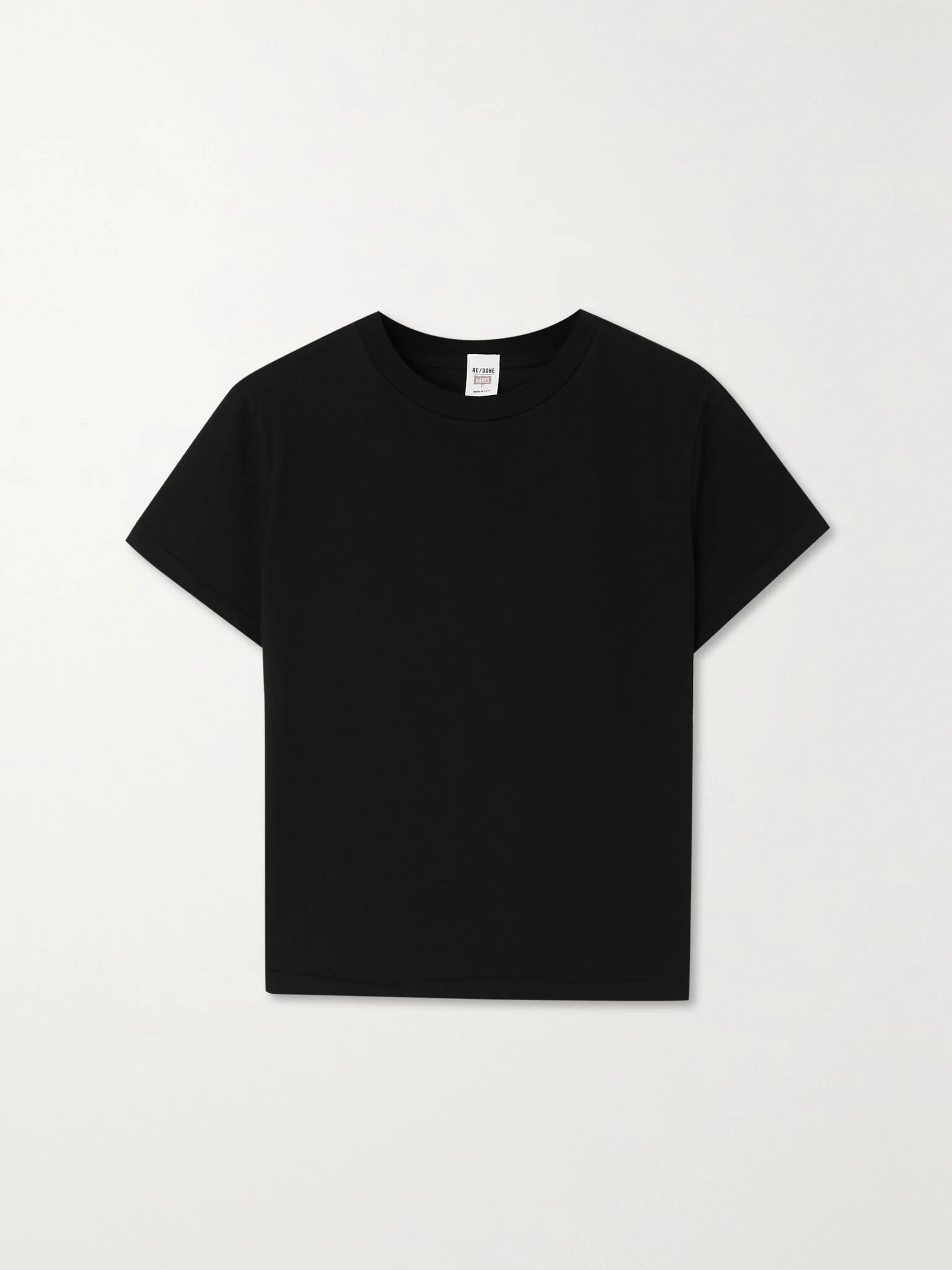 Recycled cotton-jersey T-shirt Black - 1