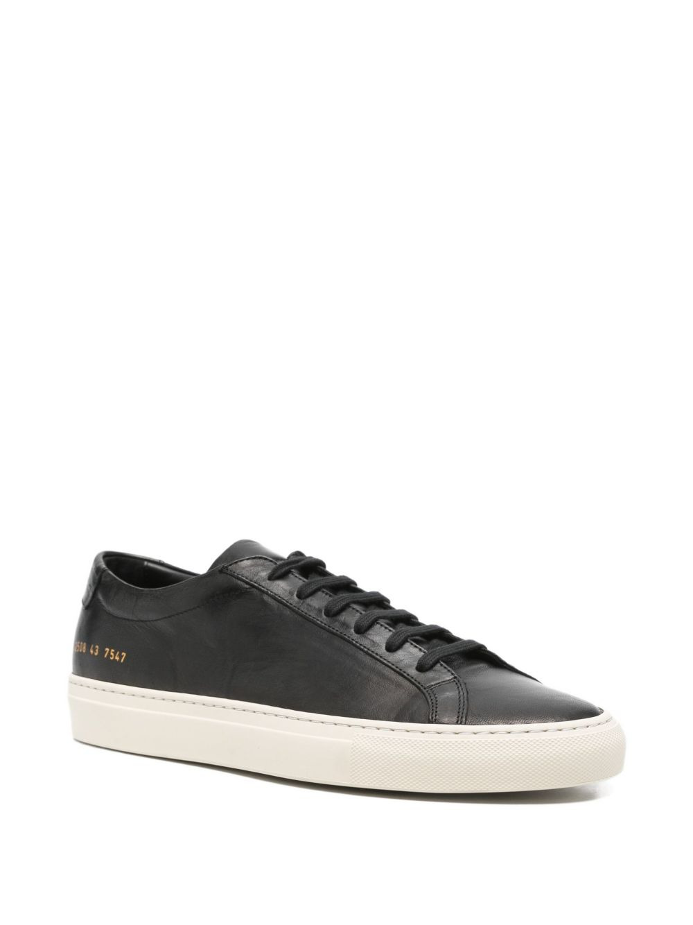 leather lace-up sneakers - 2