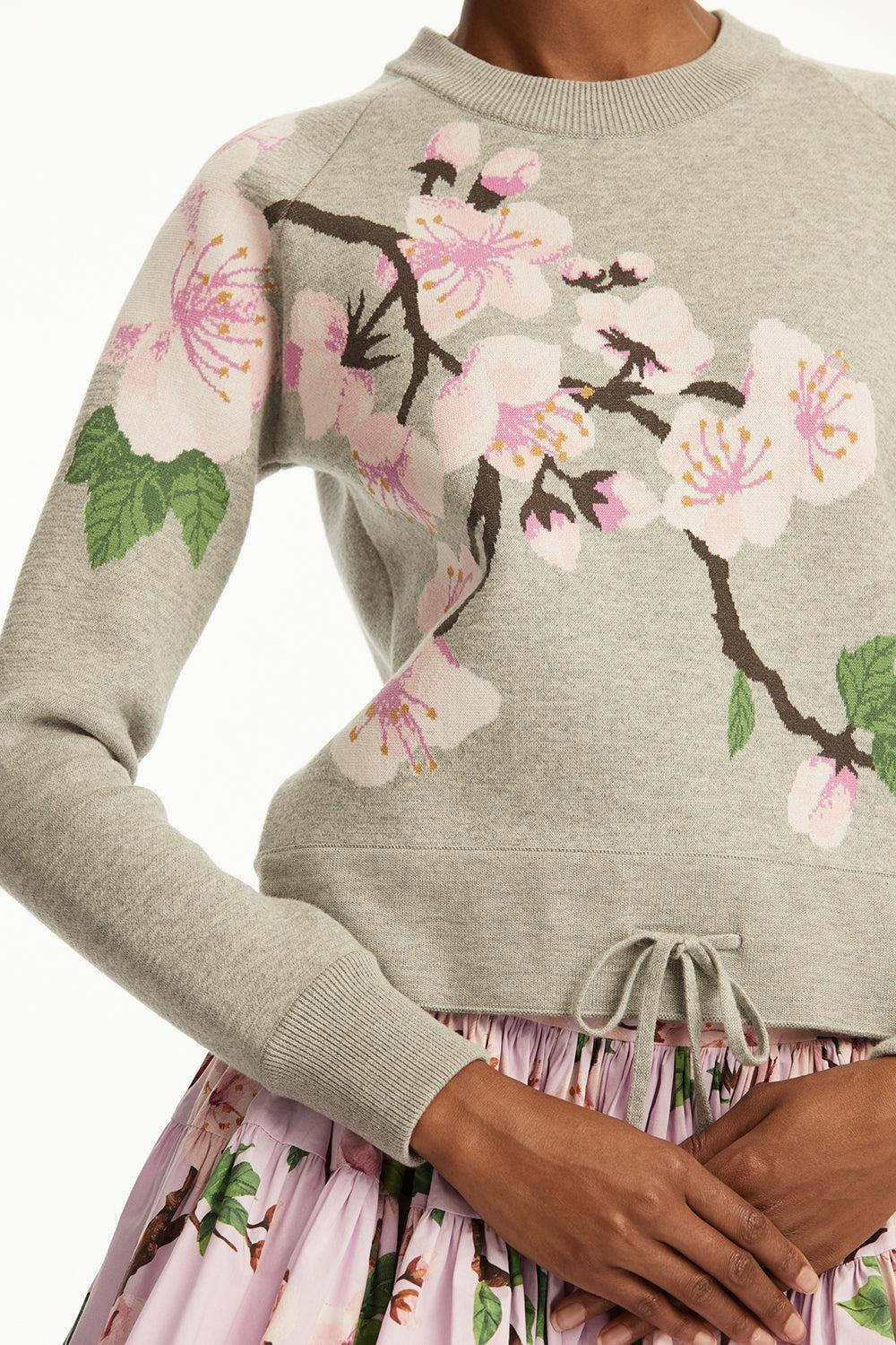 Cherry Blossom Drawstring Pullover - 5