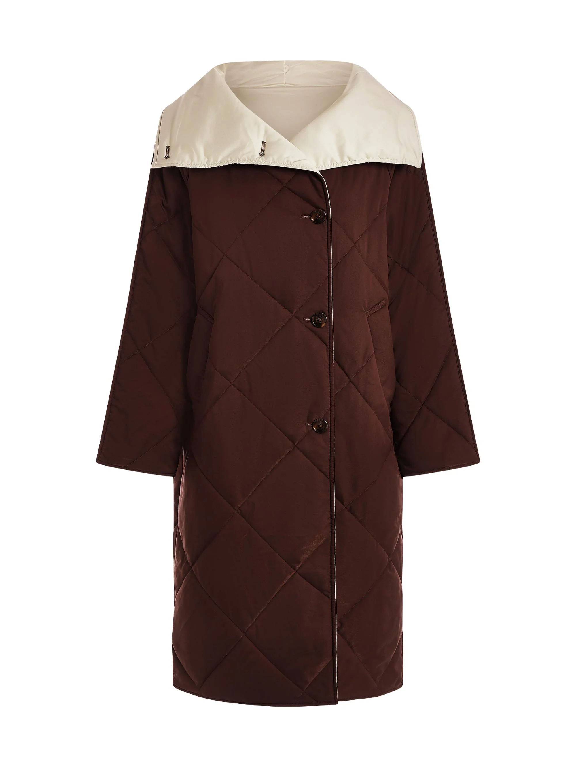 Women's Annalise Reversible Wrap Coat - Deep Mahogany - 1