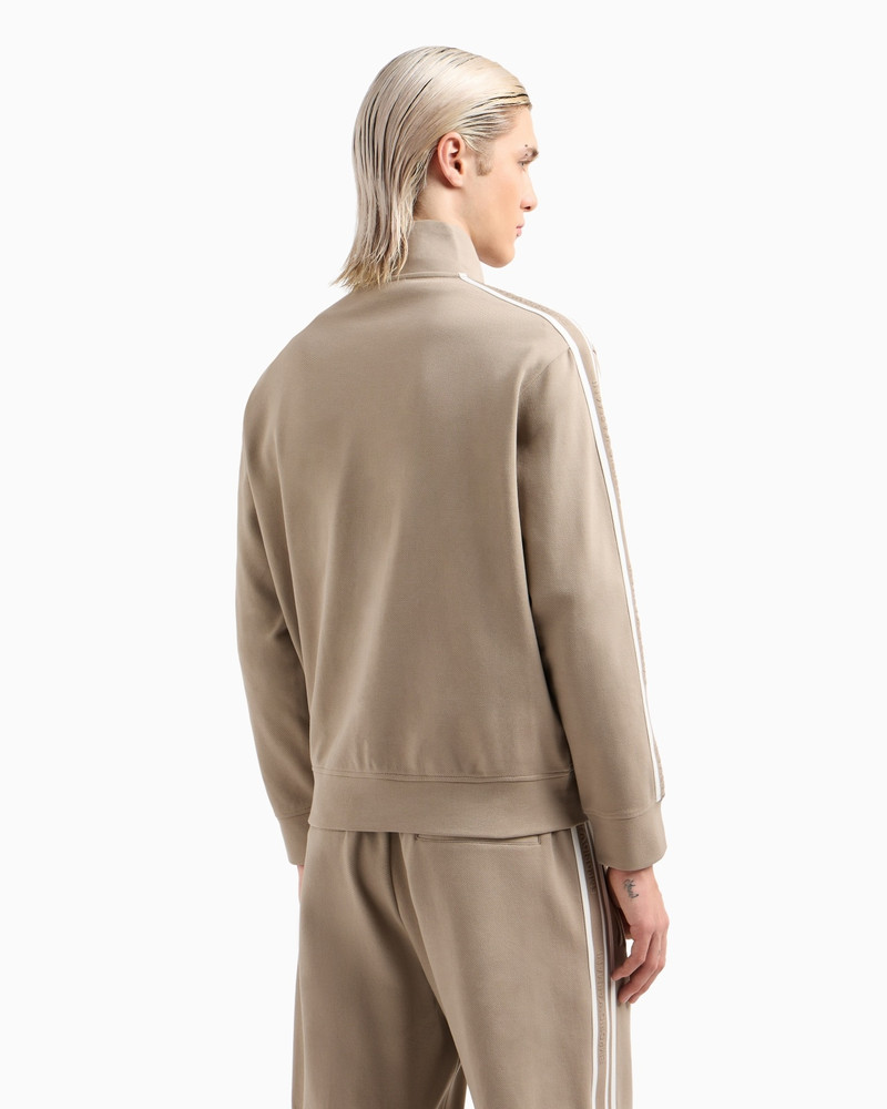 FULL-ZIP SWEATSHIRT IN JERSEY WITH LOGO BANDS 3