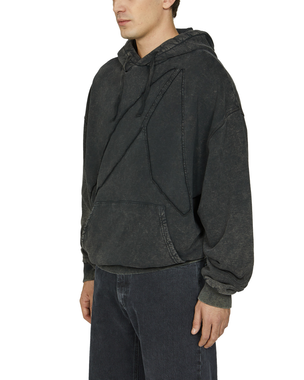 OVERSIZE INTARSIA APPLIQUE LOGO HOODIE - 3
