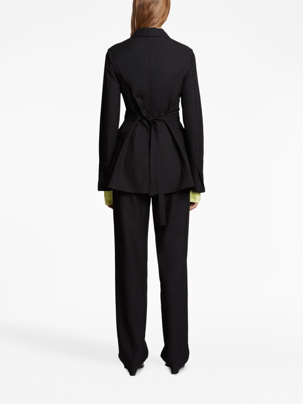 notched-lapels button-down blazer - 4