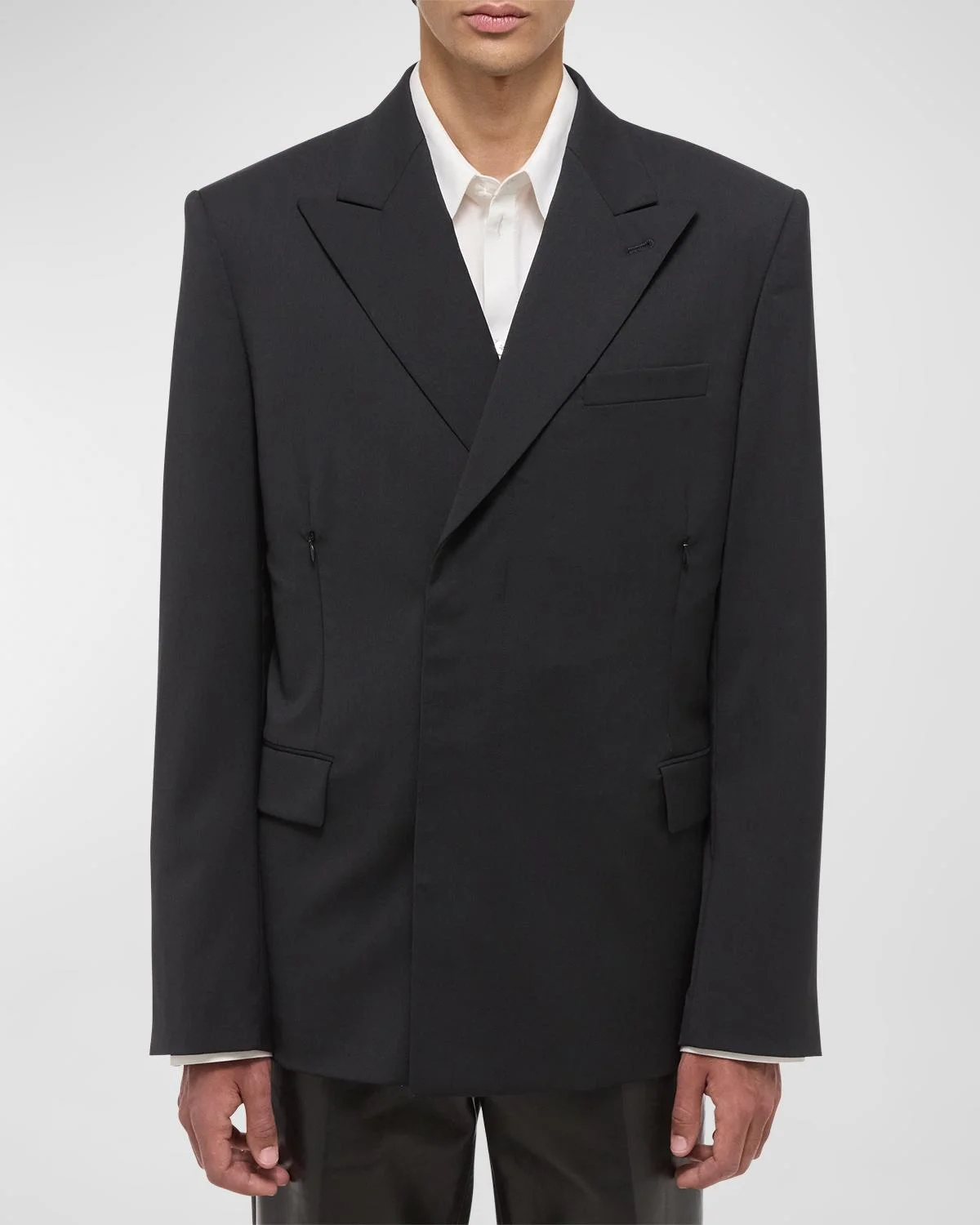 Men's Boxy Two-Piece Double-Breasted Blazer Suit - 1