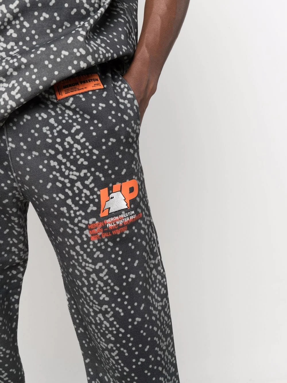 abstract-spot track pants - 5