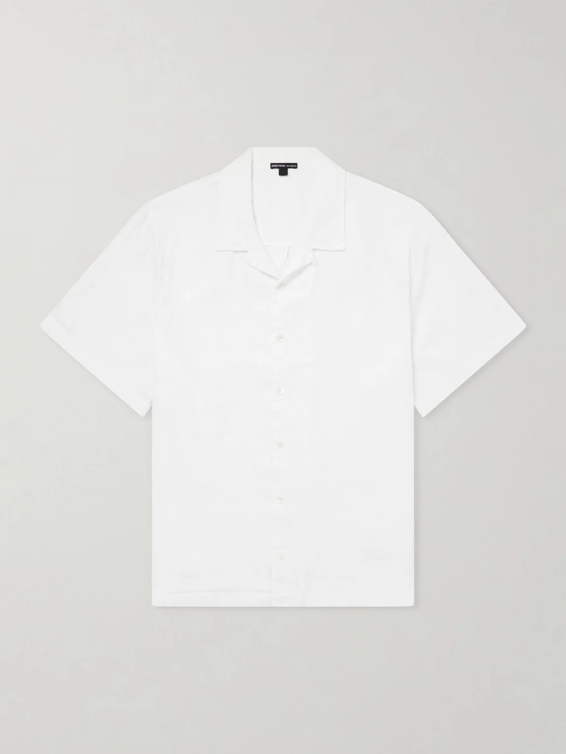 Convertible-Collar Linen Shirt - 1