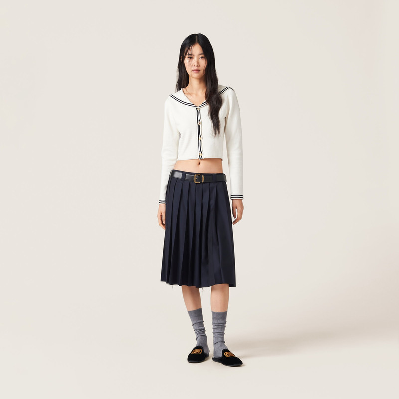 Miu Miu Cotton knit cardigan outlook