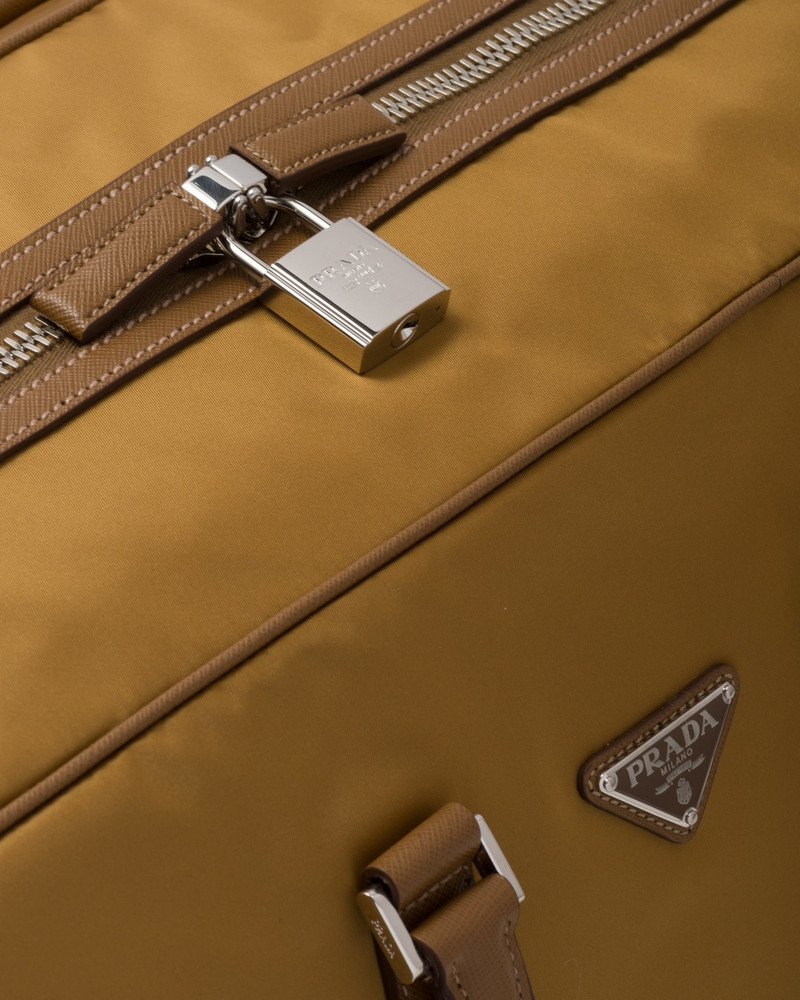 Re-Nylon and Saffiano leather duffle bag 6