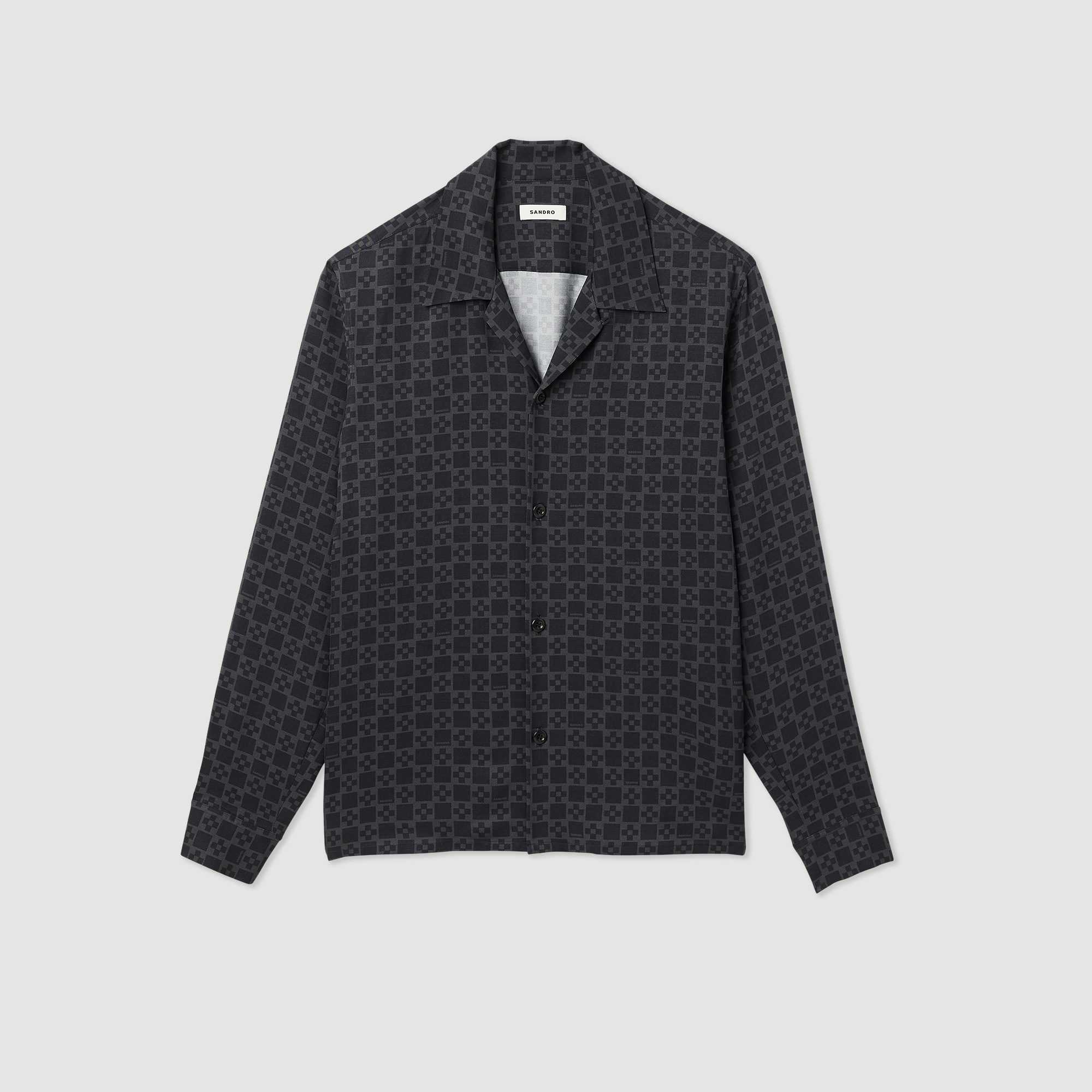 Flowing shirt with spread collar - 1