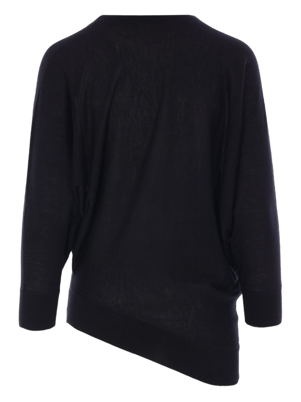 asymmetrical-hem sweater - 2