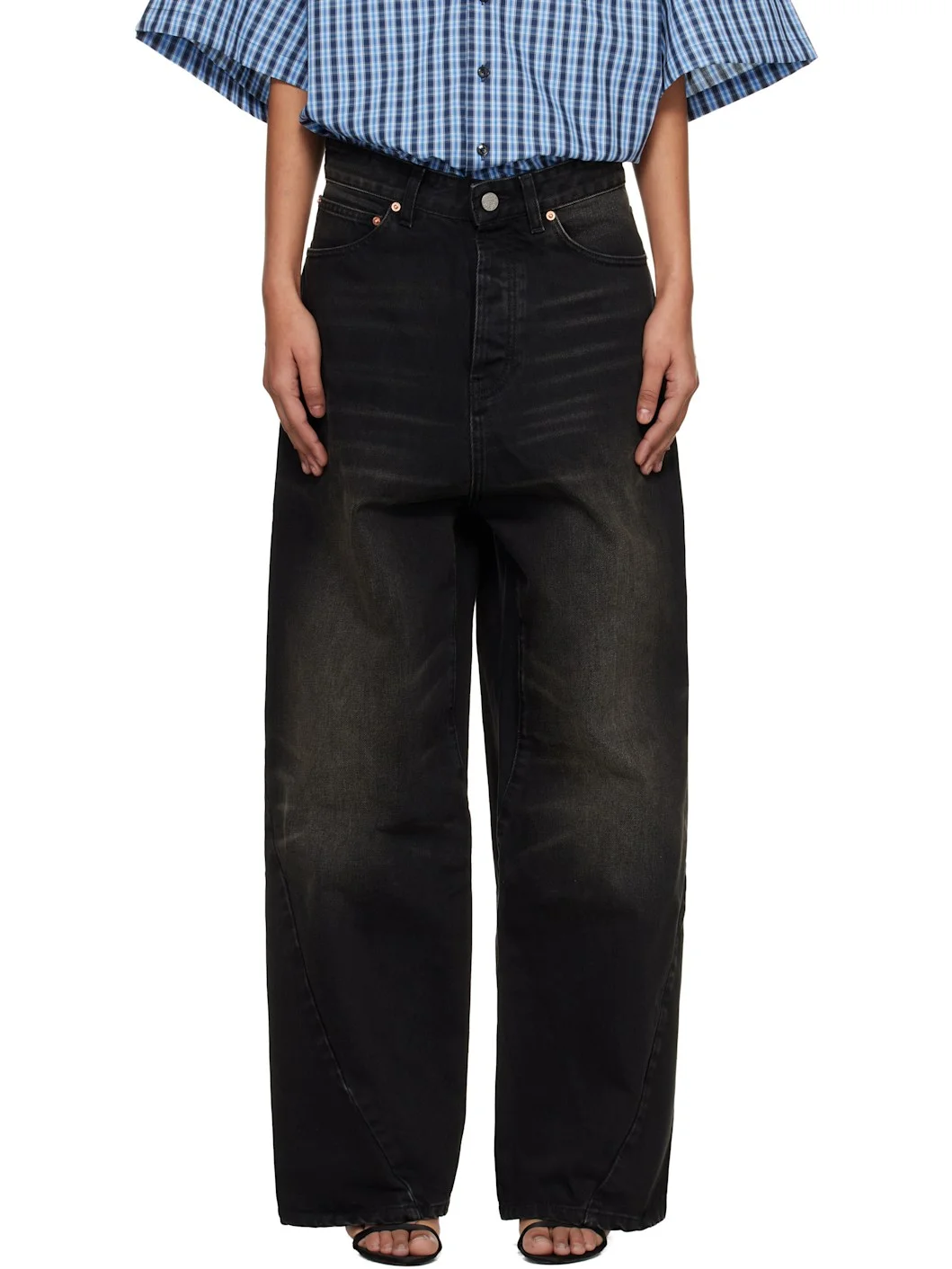 Black Spiral Jeans - 1