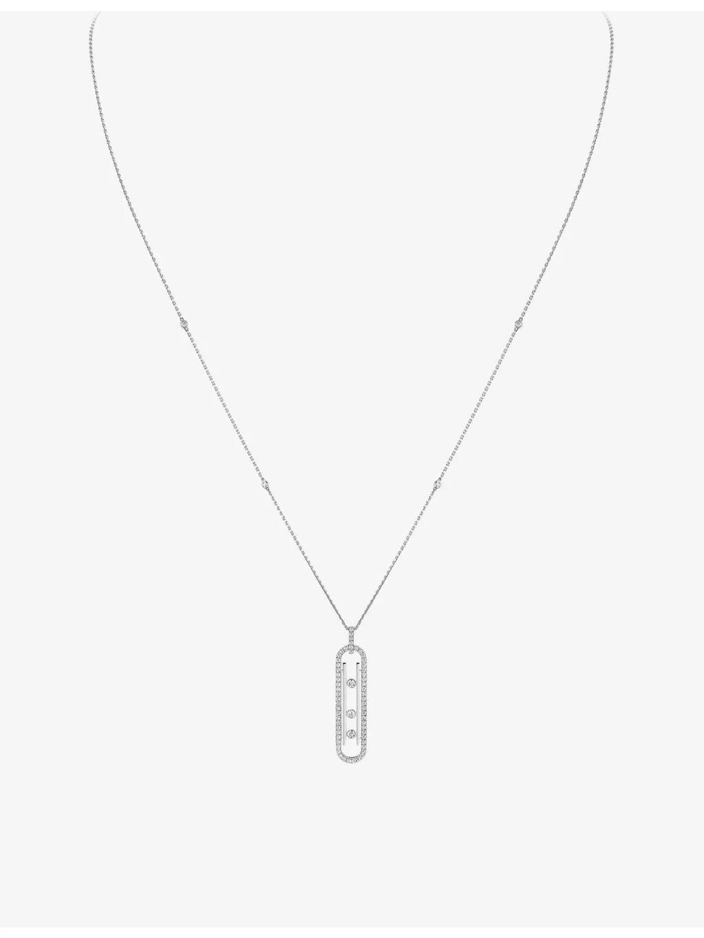 Move 10th 18ct white-gold and diamond necklace - 1