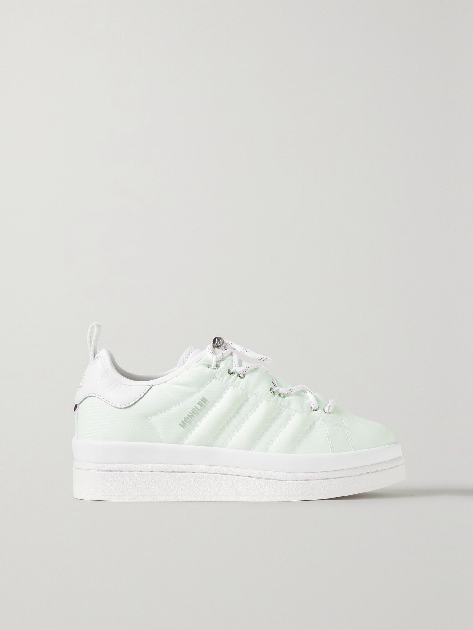 + adidas Originals Campus leather-trimmed ripstop sneakers White - 1