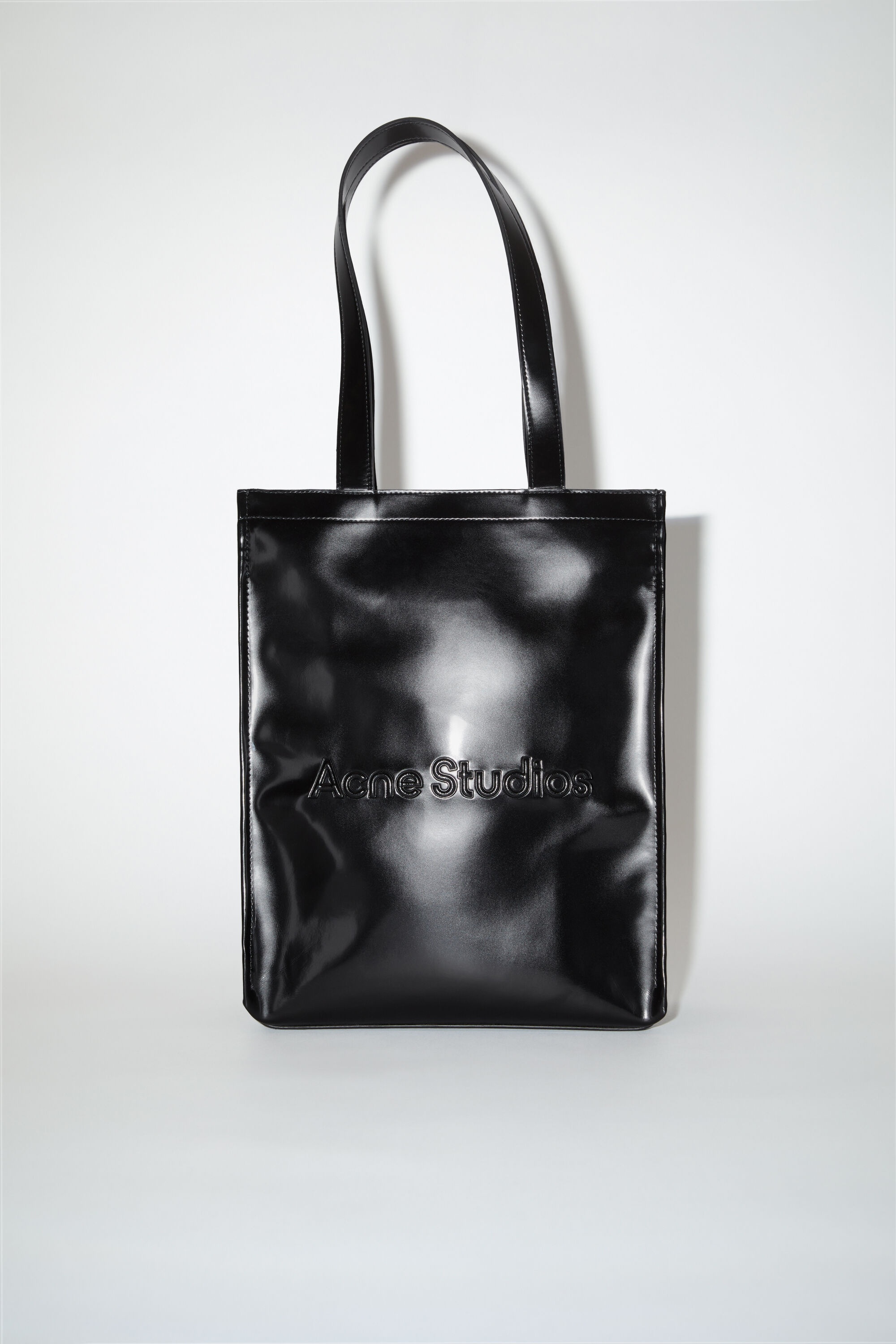 Logo shoulder tote bag - Black - 1