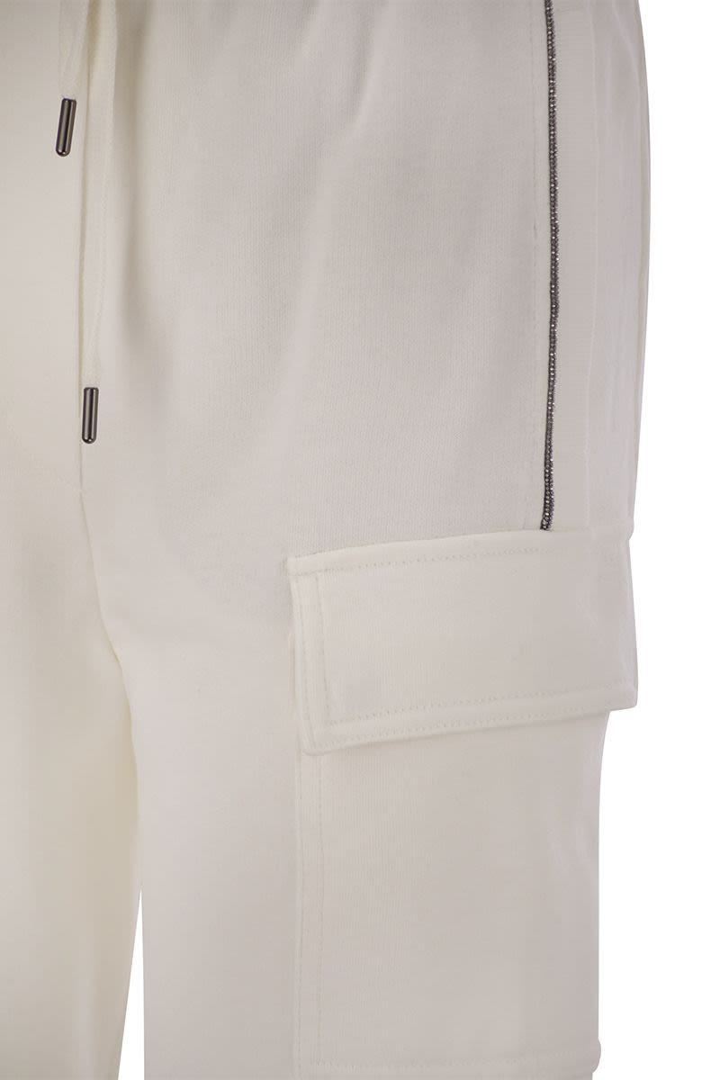 パンツ BRUNELLO CUCINELLI Smooth cotton fleece Cargo pants with mon Brunello Cucinelli BRUNELLO CUCINELLI SMOOTH COTTON FLEECE