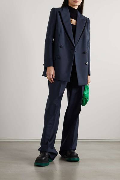 FENDI Velvet-trimmed mohair and wool blazer outlook