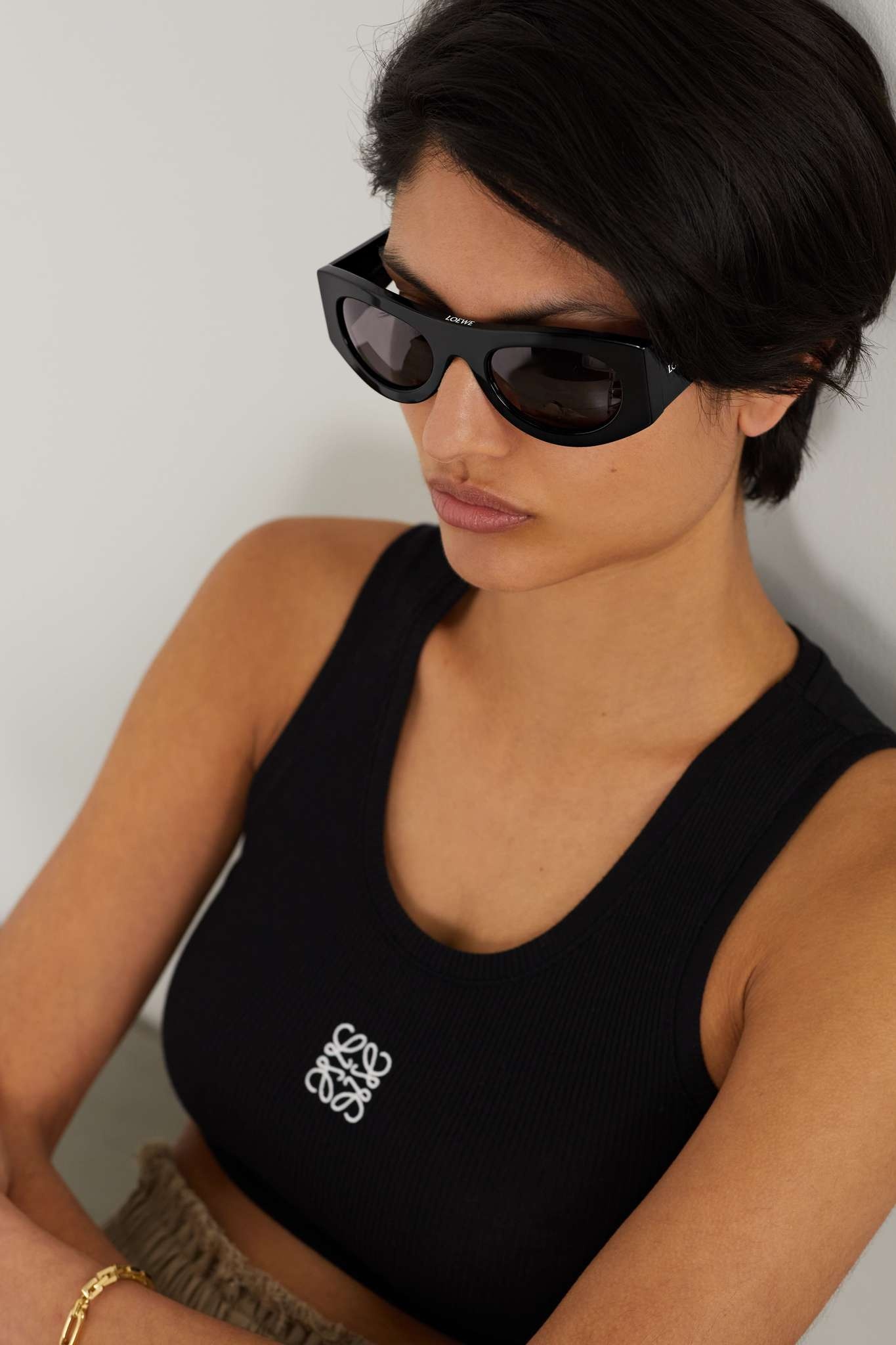 Rectangular-frame acetate sunglasses - 2