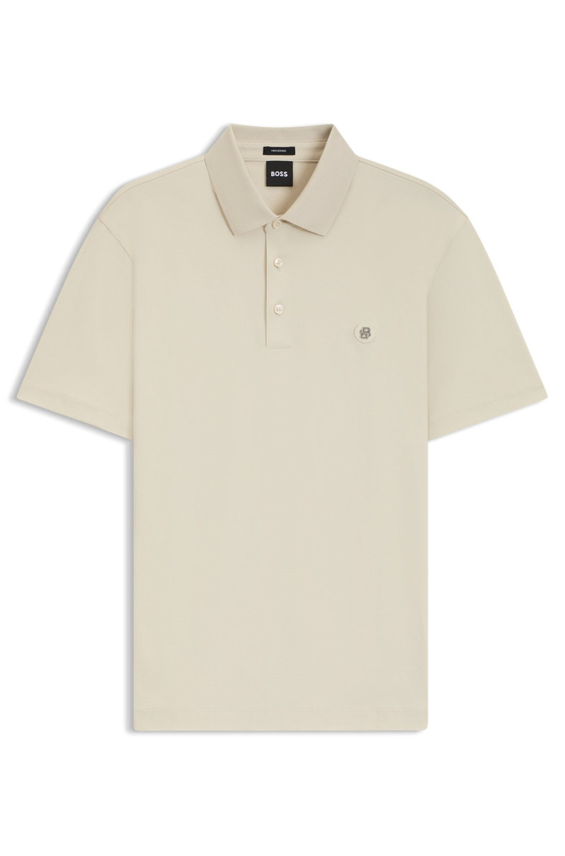 MERCERIZED-COTTON POLO SHIRT WITH DOUBLE MONOGRAM - 1