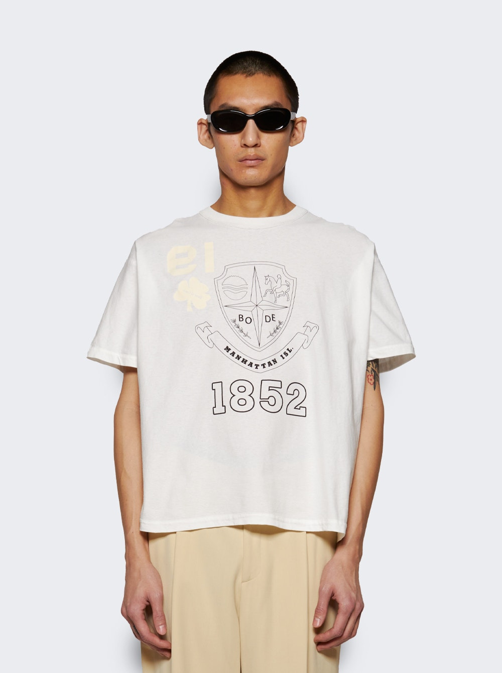 Reversible Crest Tee Cream - 2