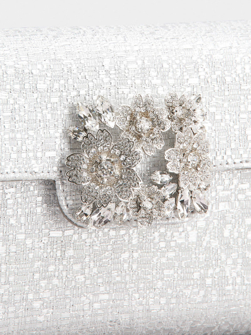 RV Bouquet Strass Buckle Mini Clutch Bag in Fabric 6