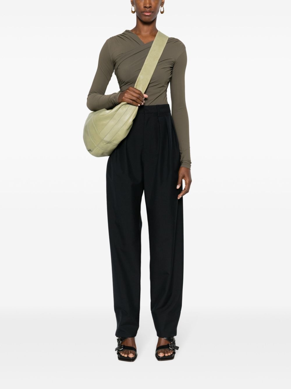 pleat-detail tailored trousers - 2