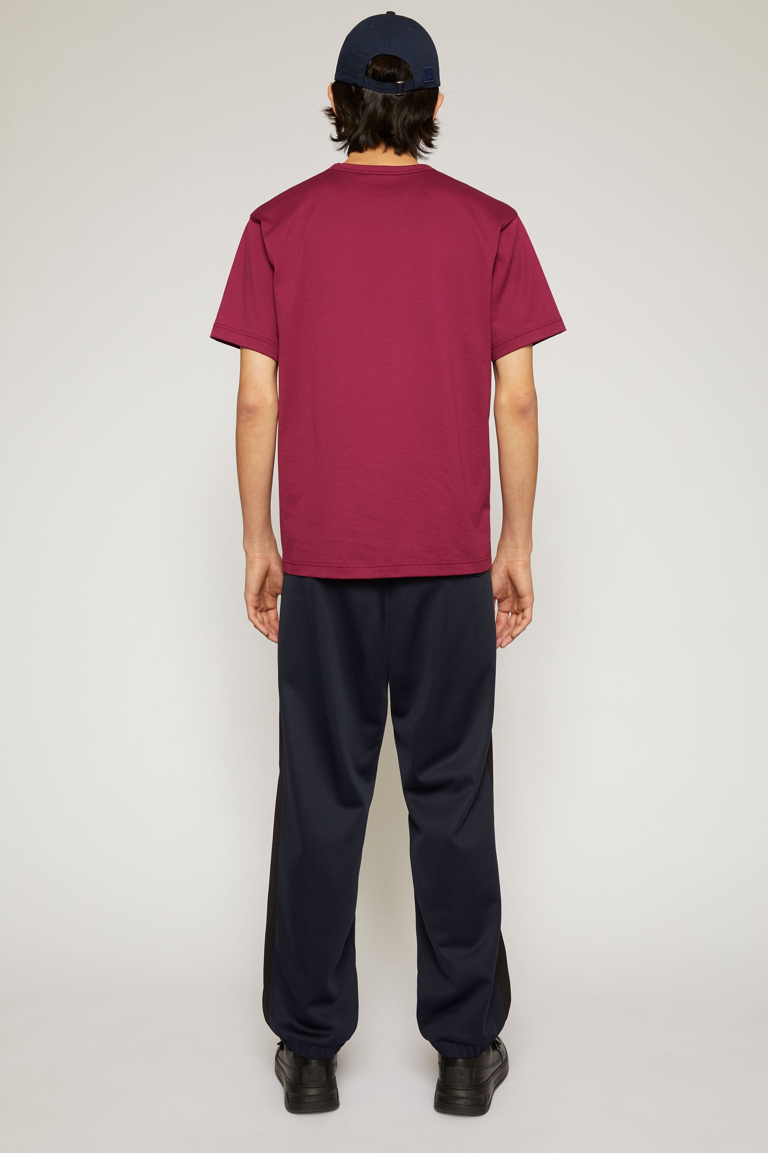 Slim fit t-shirt dark pink - 3