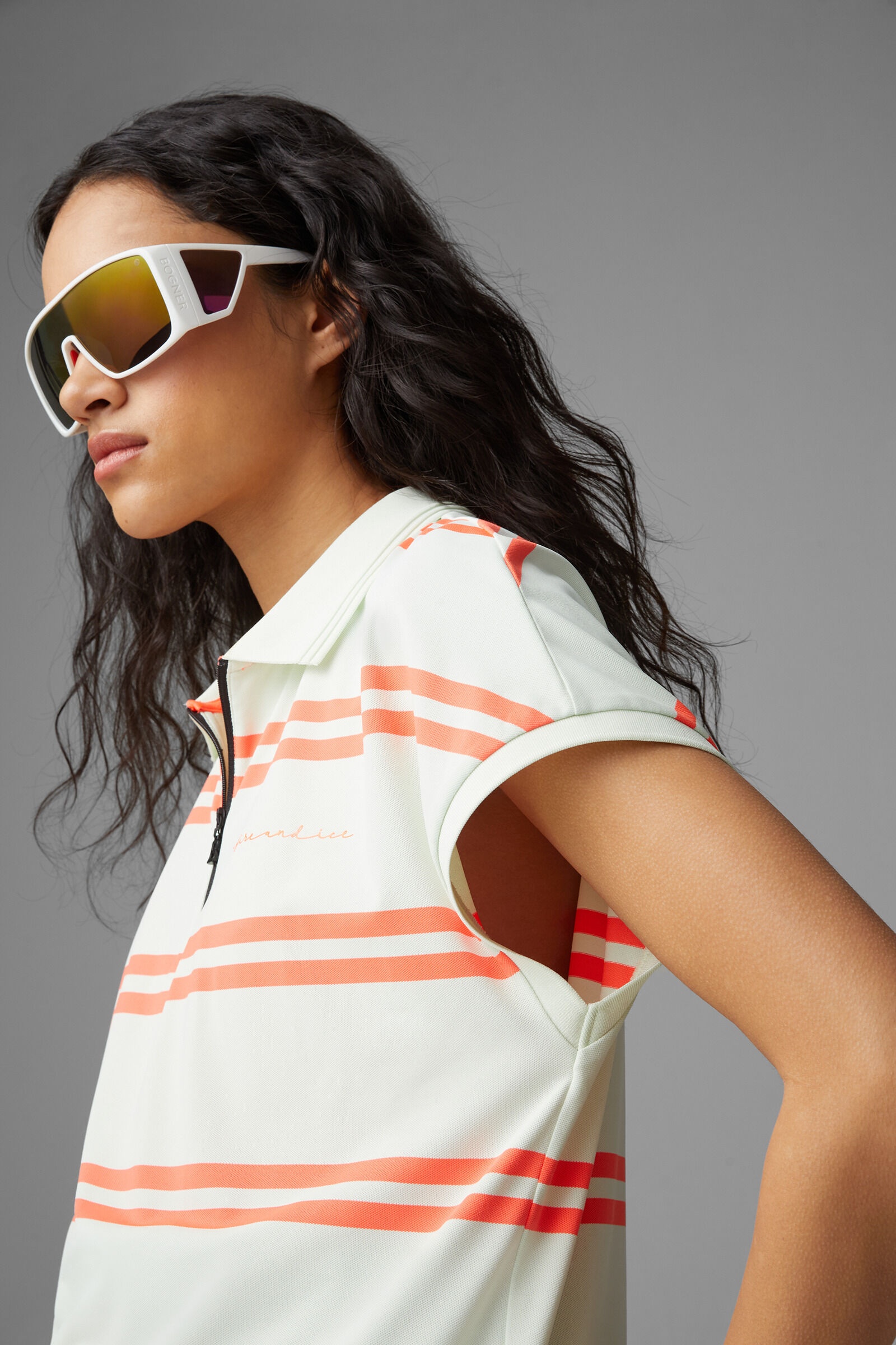 Gaja Polo shirt in Light green/Coral - 4