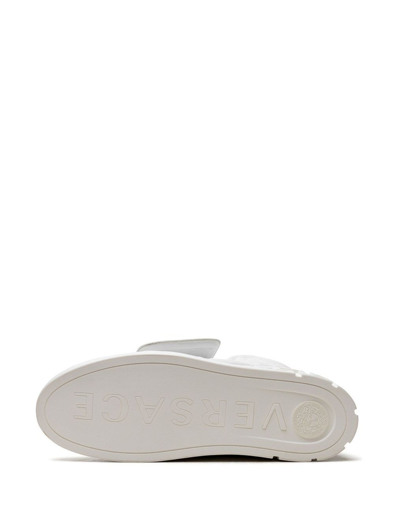 quilted high-top "White" sneakers 4