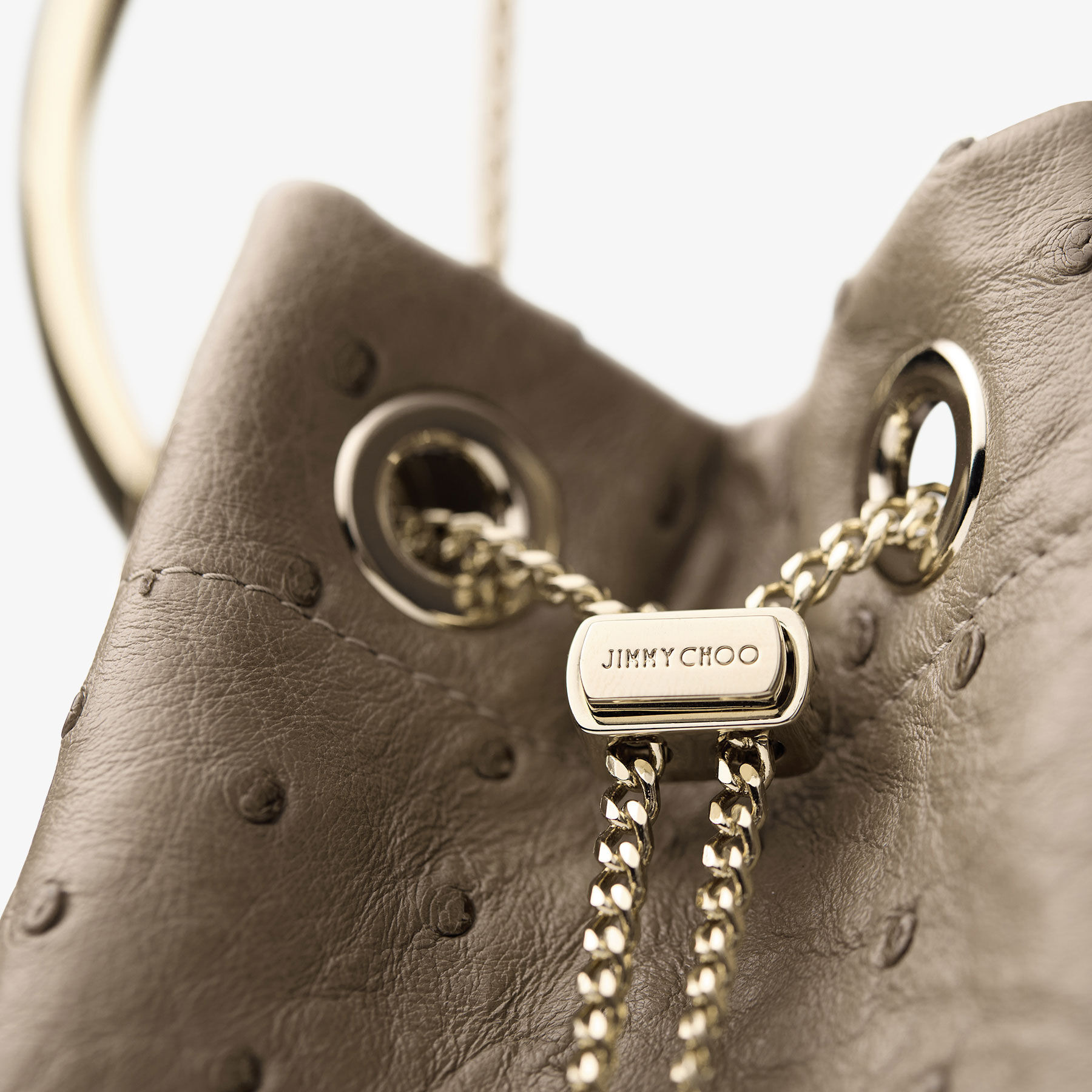 Bon Bon
Taupe Ostrich Leather Bag - 3