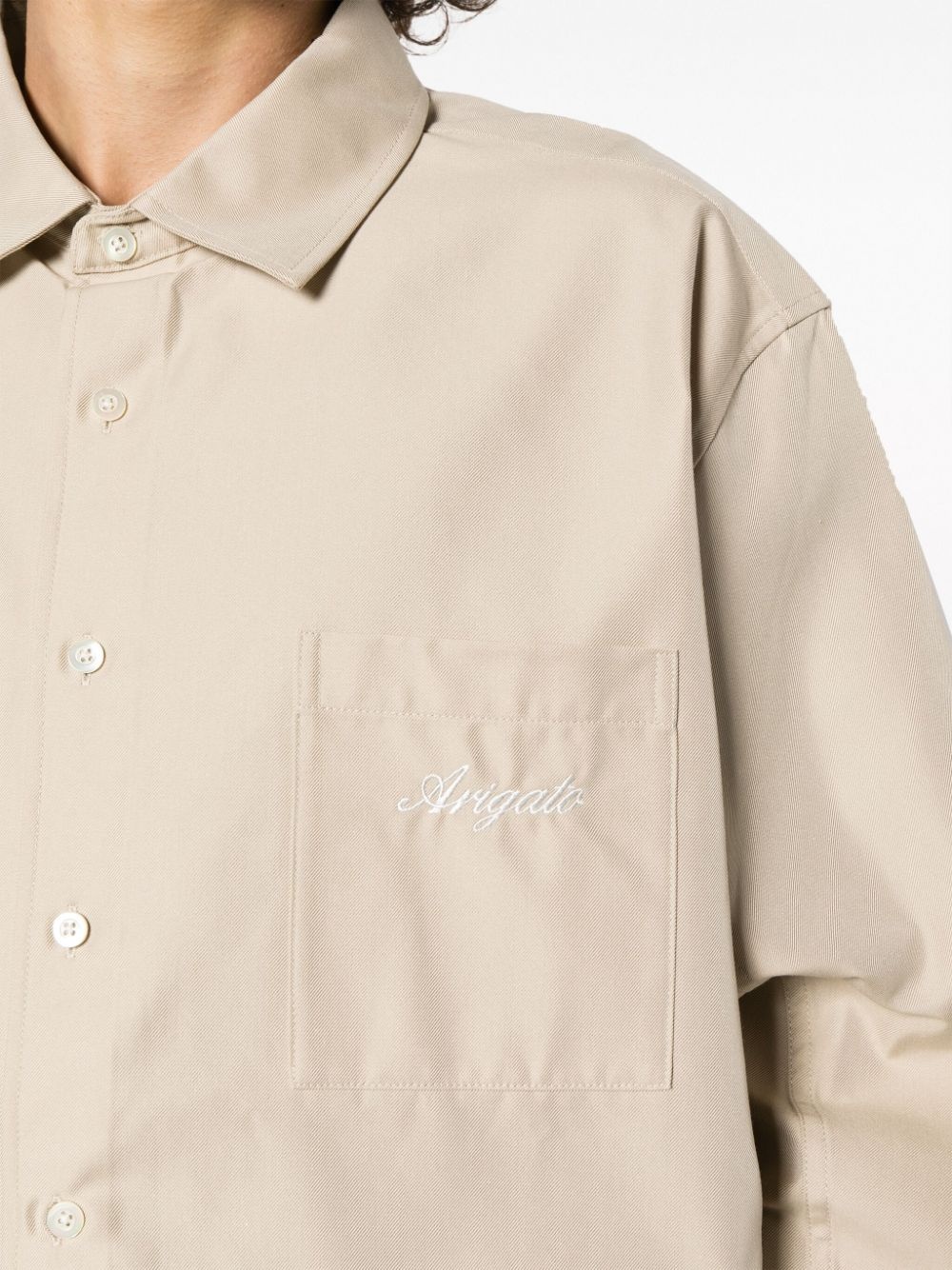 Flow logo-embroidered shirt - 5