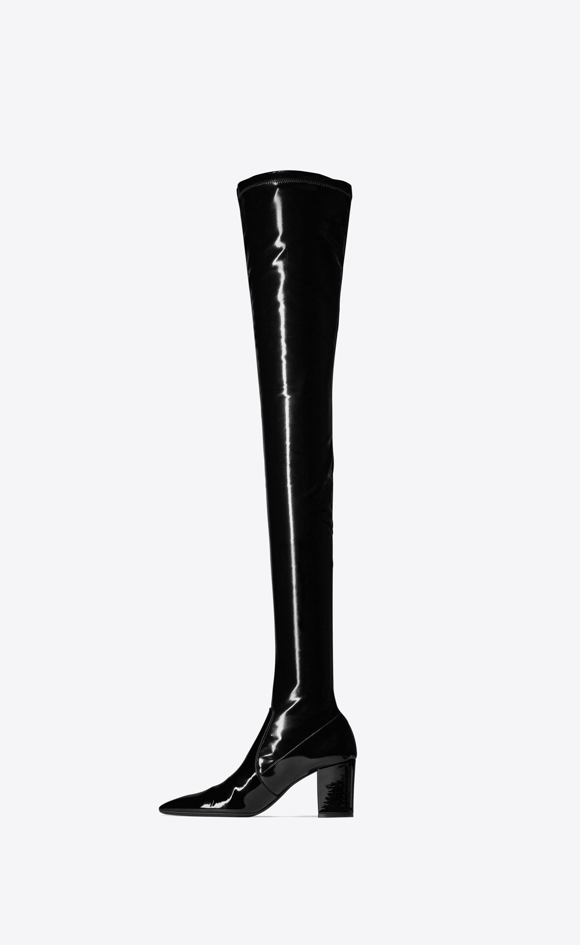 betty over-the-knee boots in stretch vinyl - 4