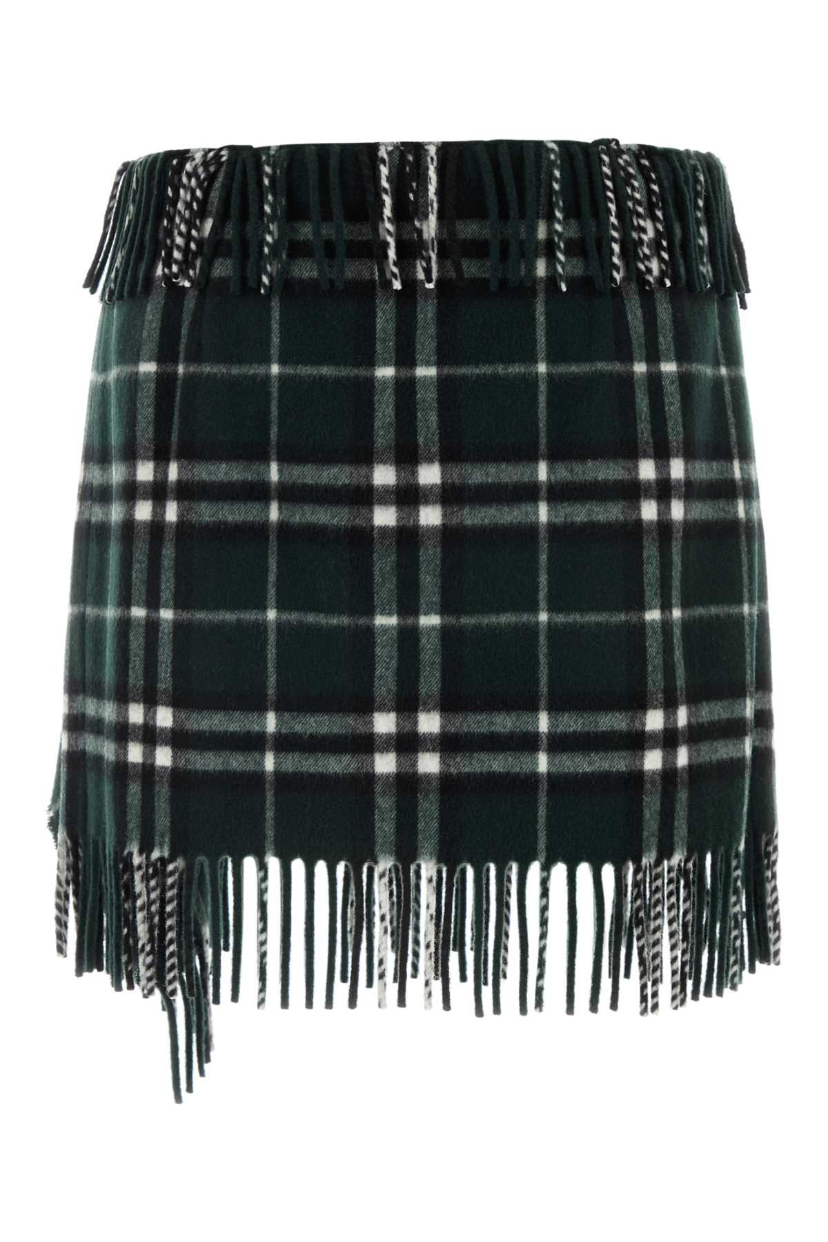 Burberry Women Embroidered Wool Blend Mini Skirt - 2