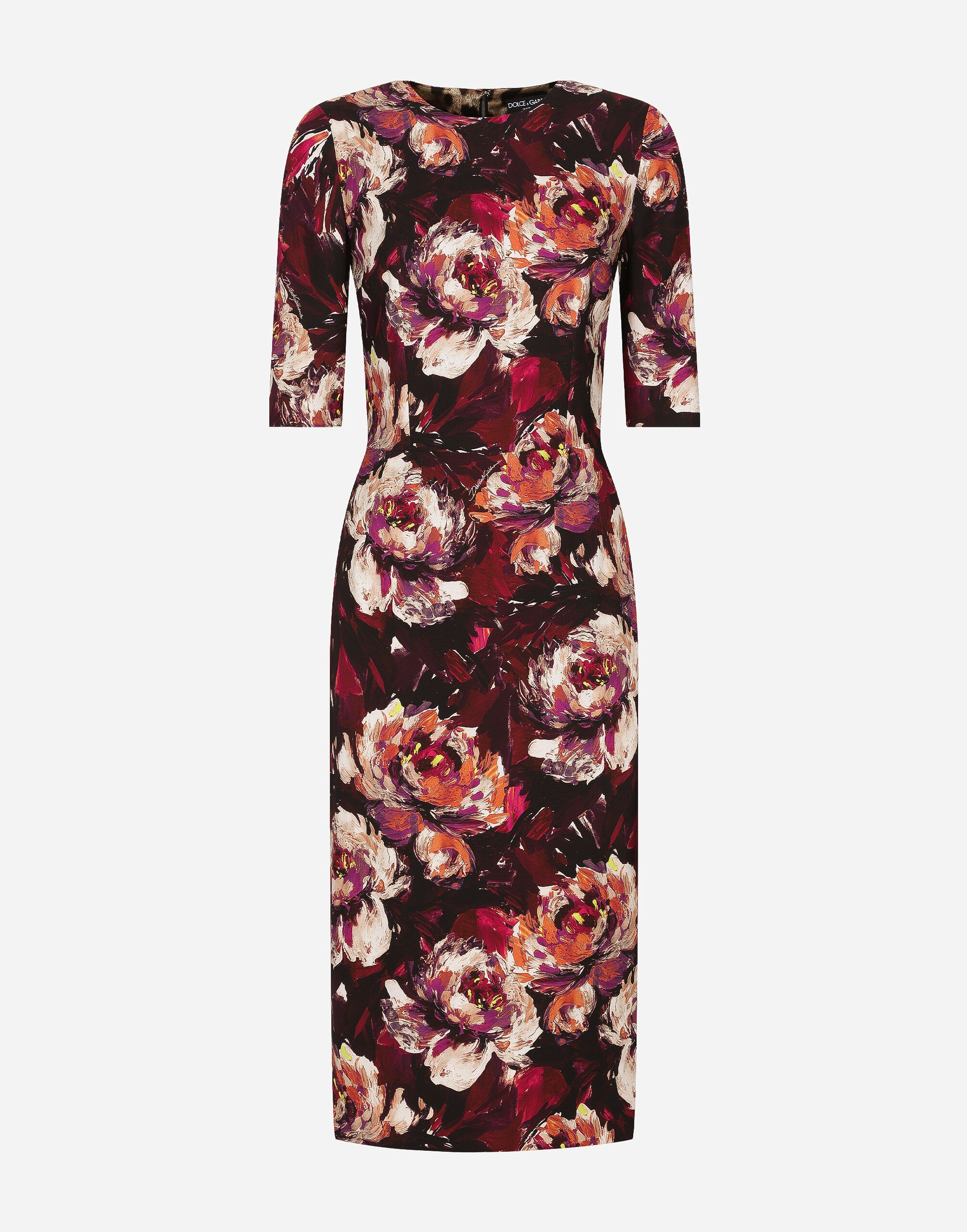 Cady sheath dress with peony print - 1