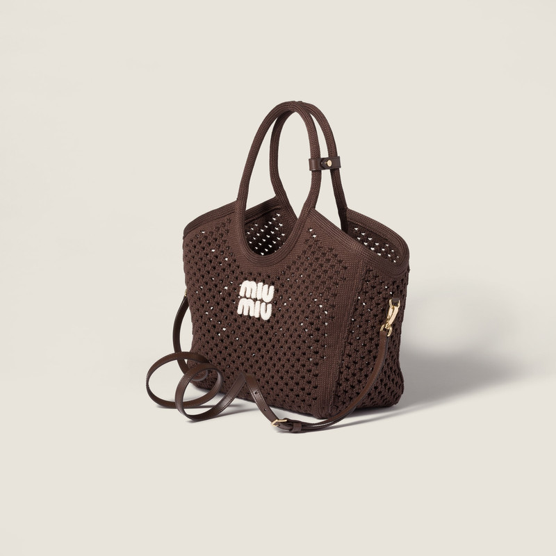Miu Miu IVY cotton mesh tote bag outlook