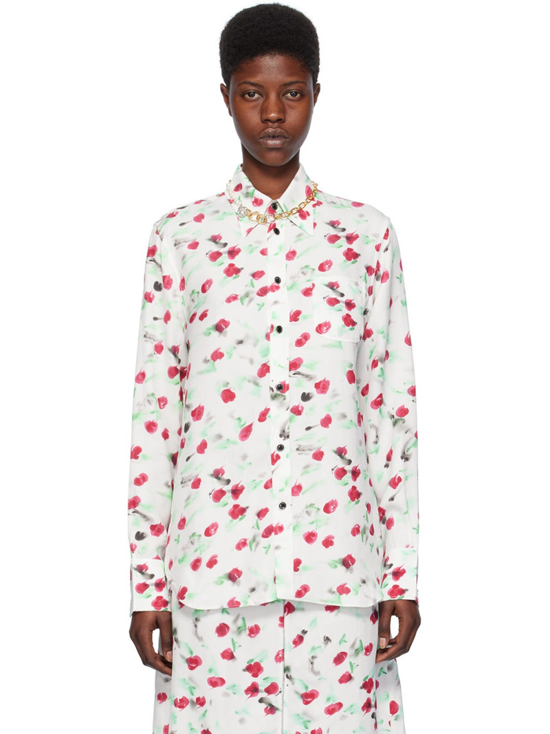White Printed Shirt - 1
