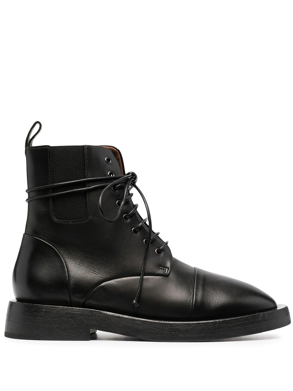 leather combat boots - 1