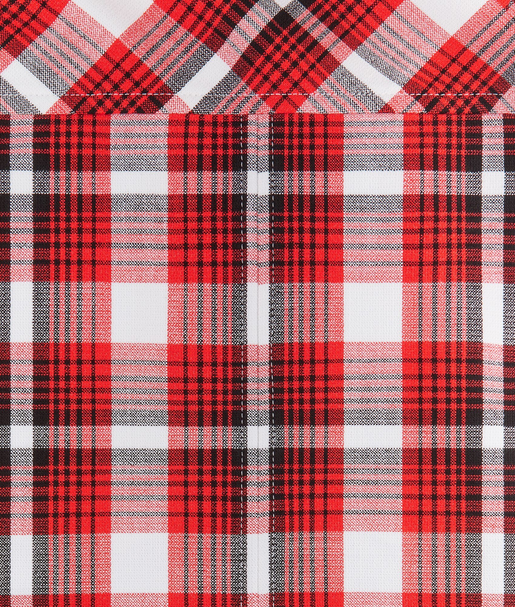 Structured Cotton Check Overshirt - 5
