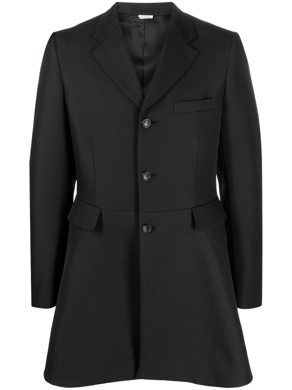 flared single-breasted coat - 2