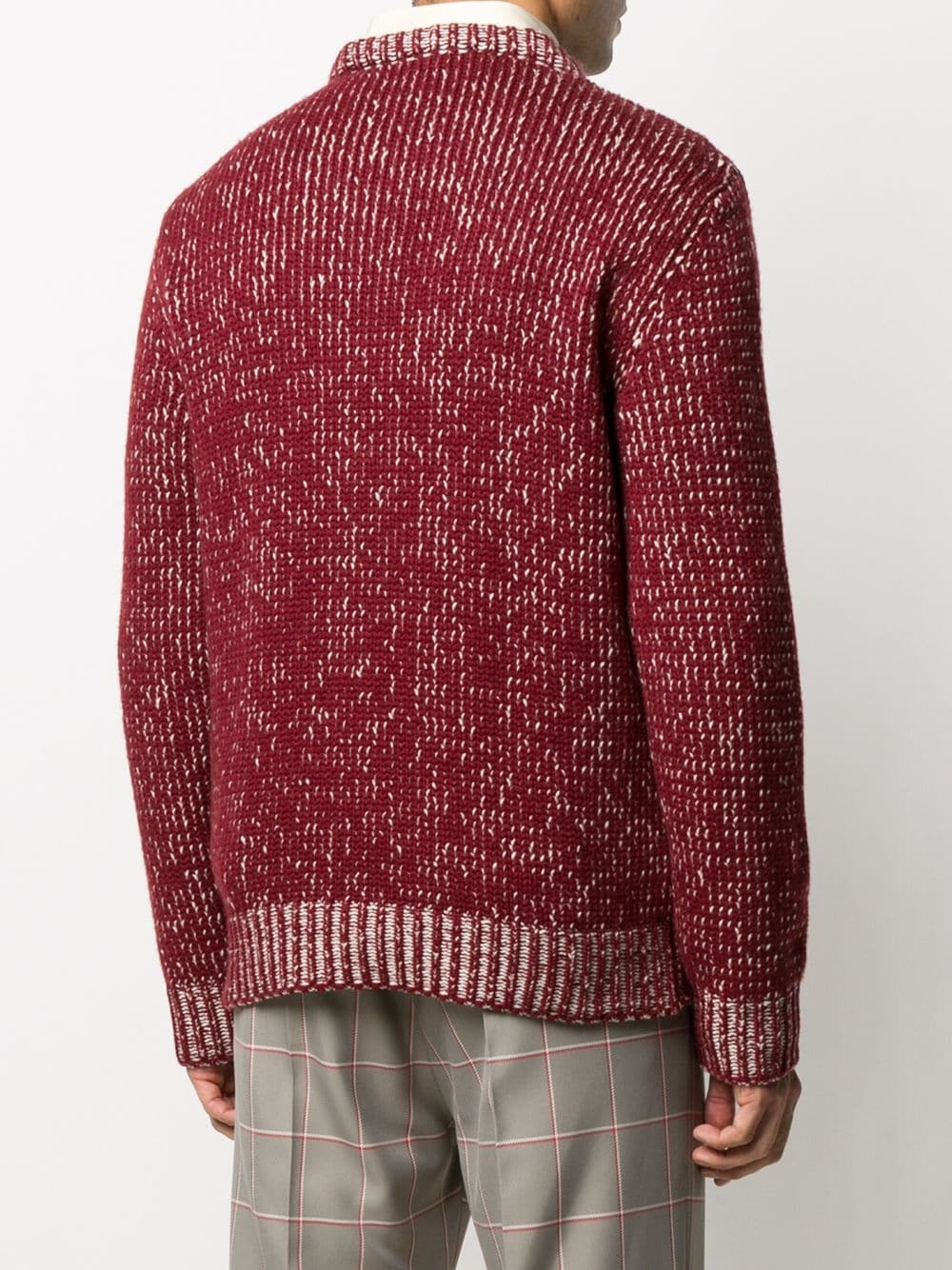 contrast-knit jumper - 4