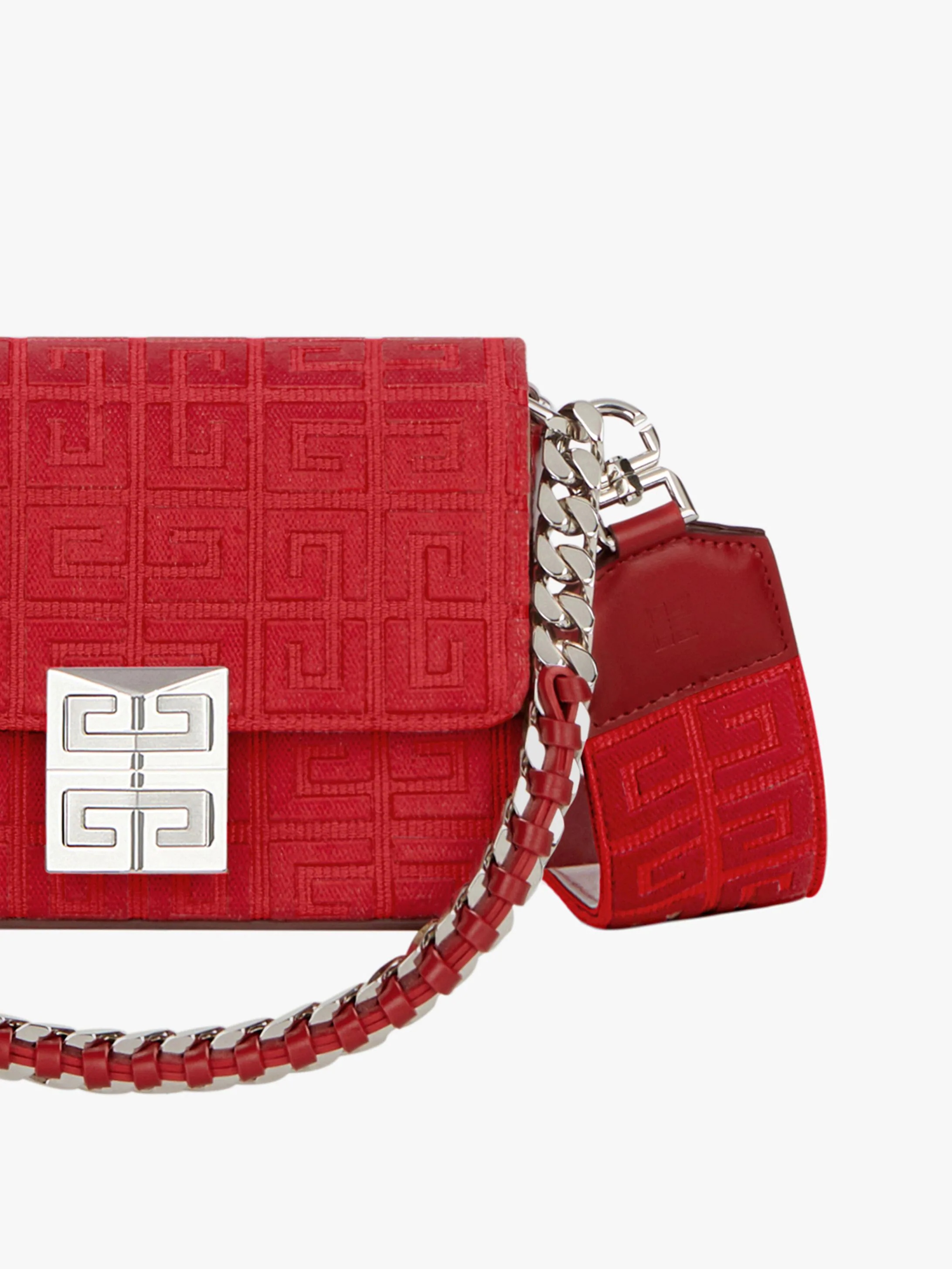 SMALL 4G BAG IN 4G EMBROIDERED CANVAS WITH CHAIN - 7