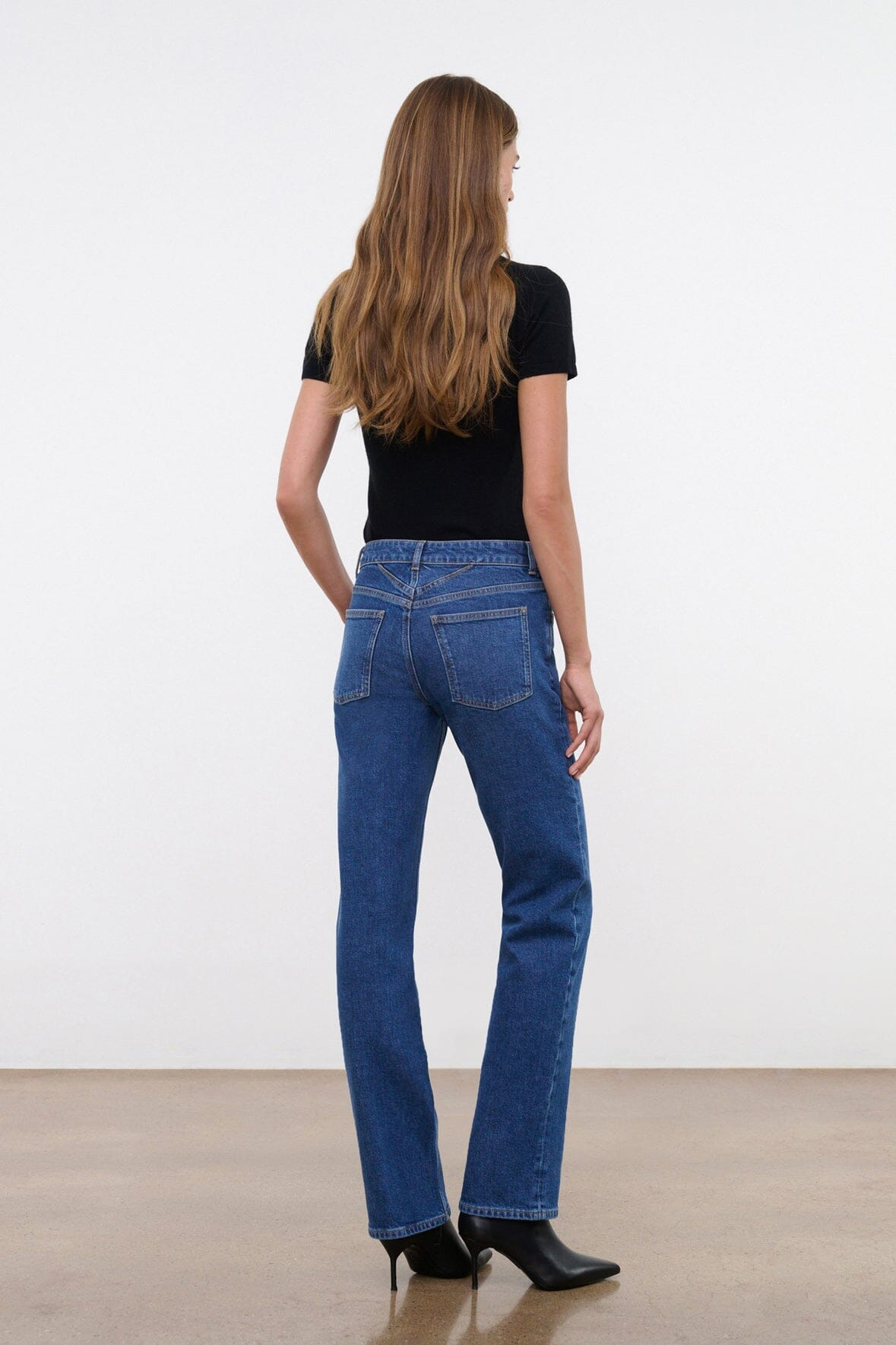 STAUD TEDDY STRETCH STRAIGHT JEAN STONE BLUE - 4
