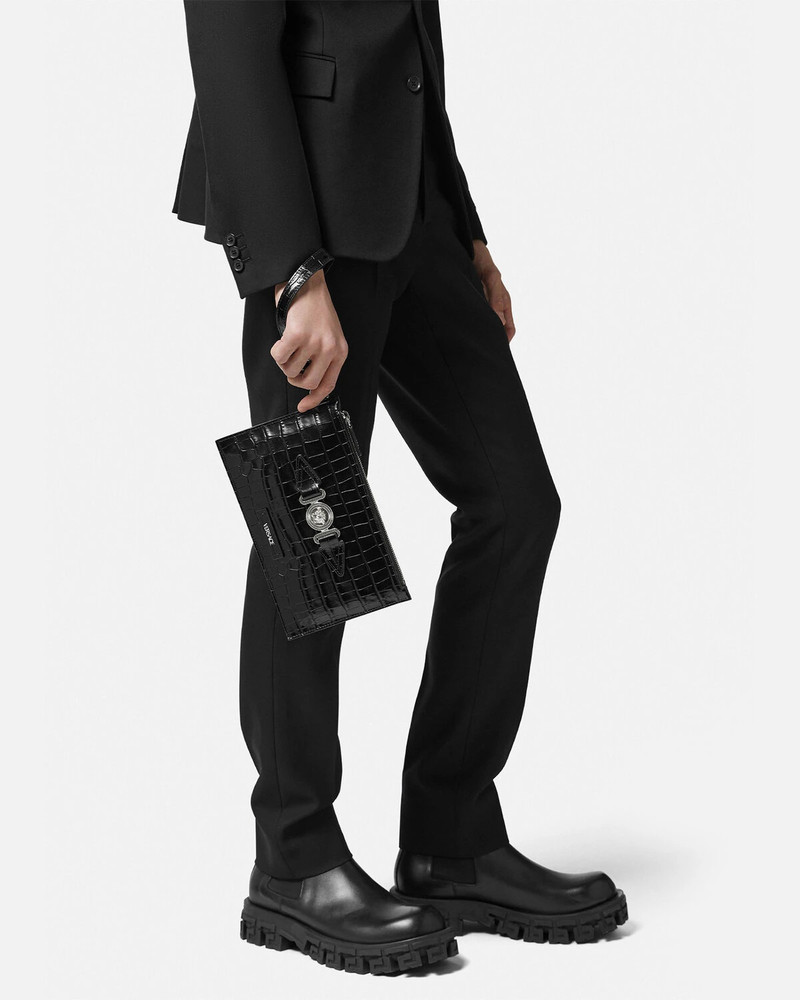 Croc-Effect Medusa Biggie Small Pouch 6