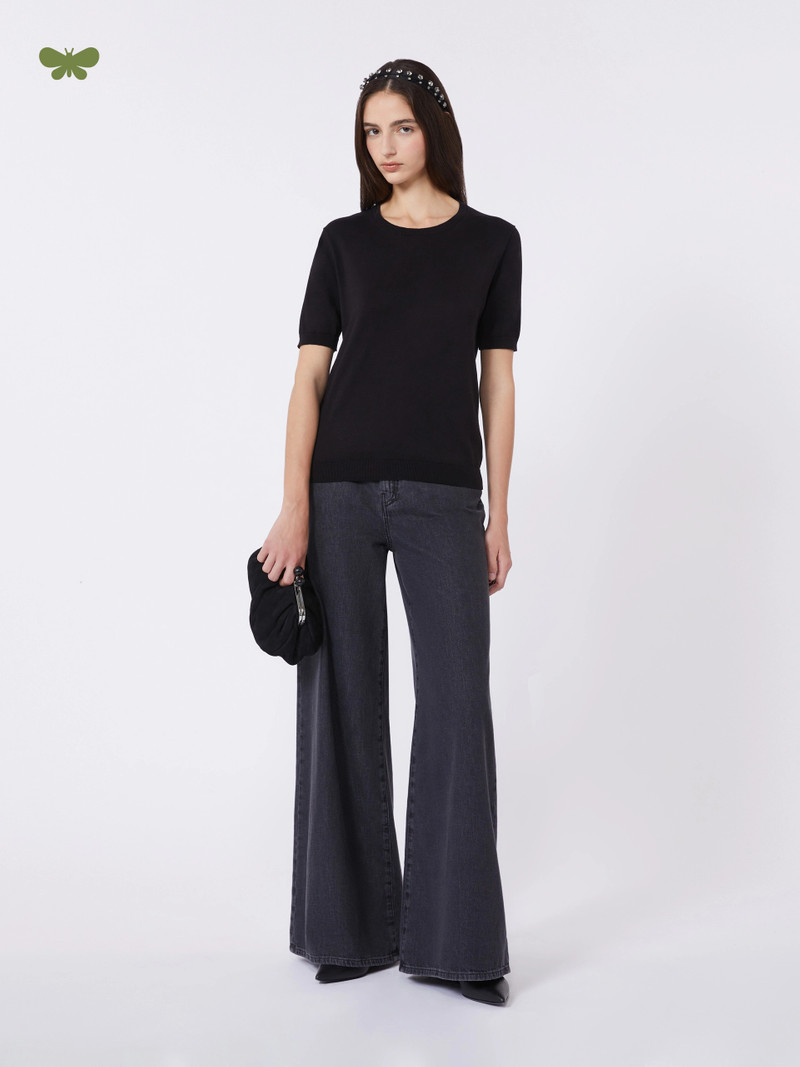 WEEKEND Max Mara Soft cotton denim jeans - BLACK outlook