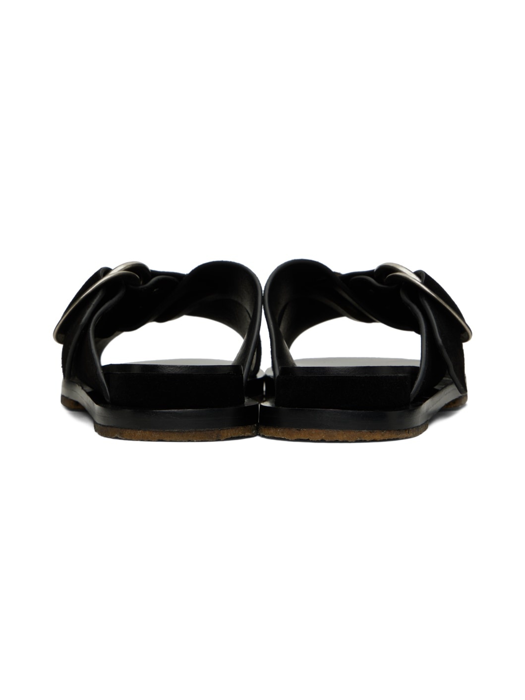 Black Beau Cross Sandals - 2