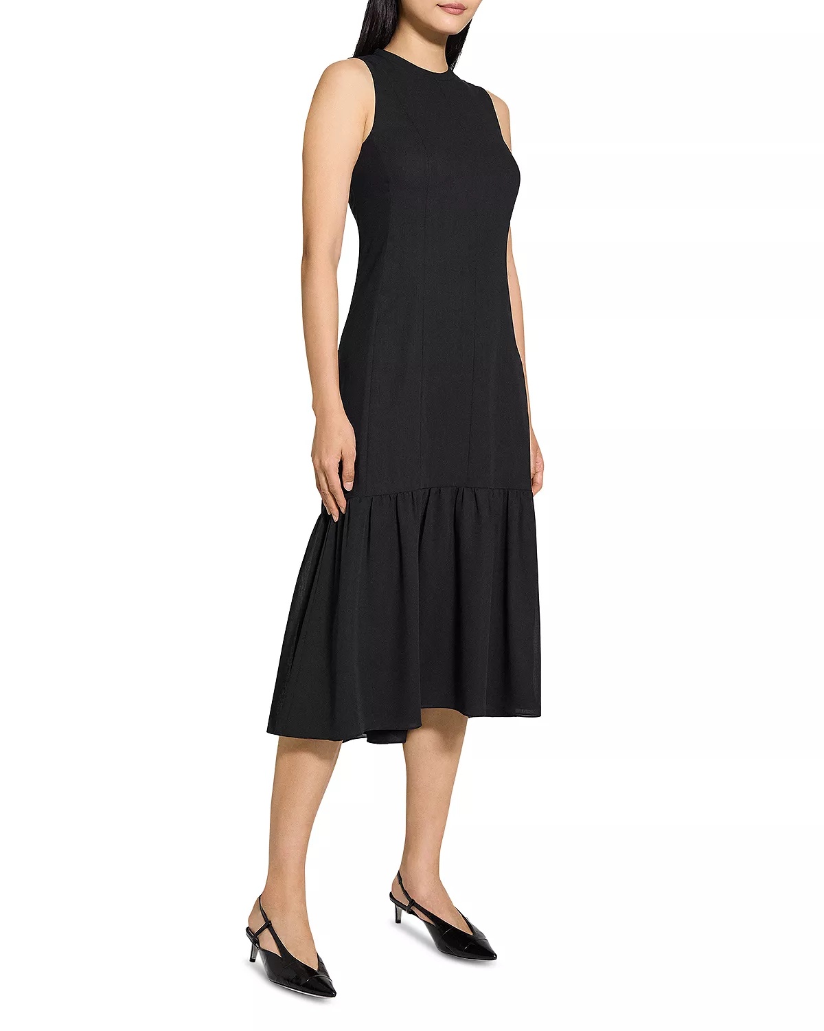 Tie Neck Tiered Midi Dress - 3