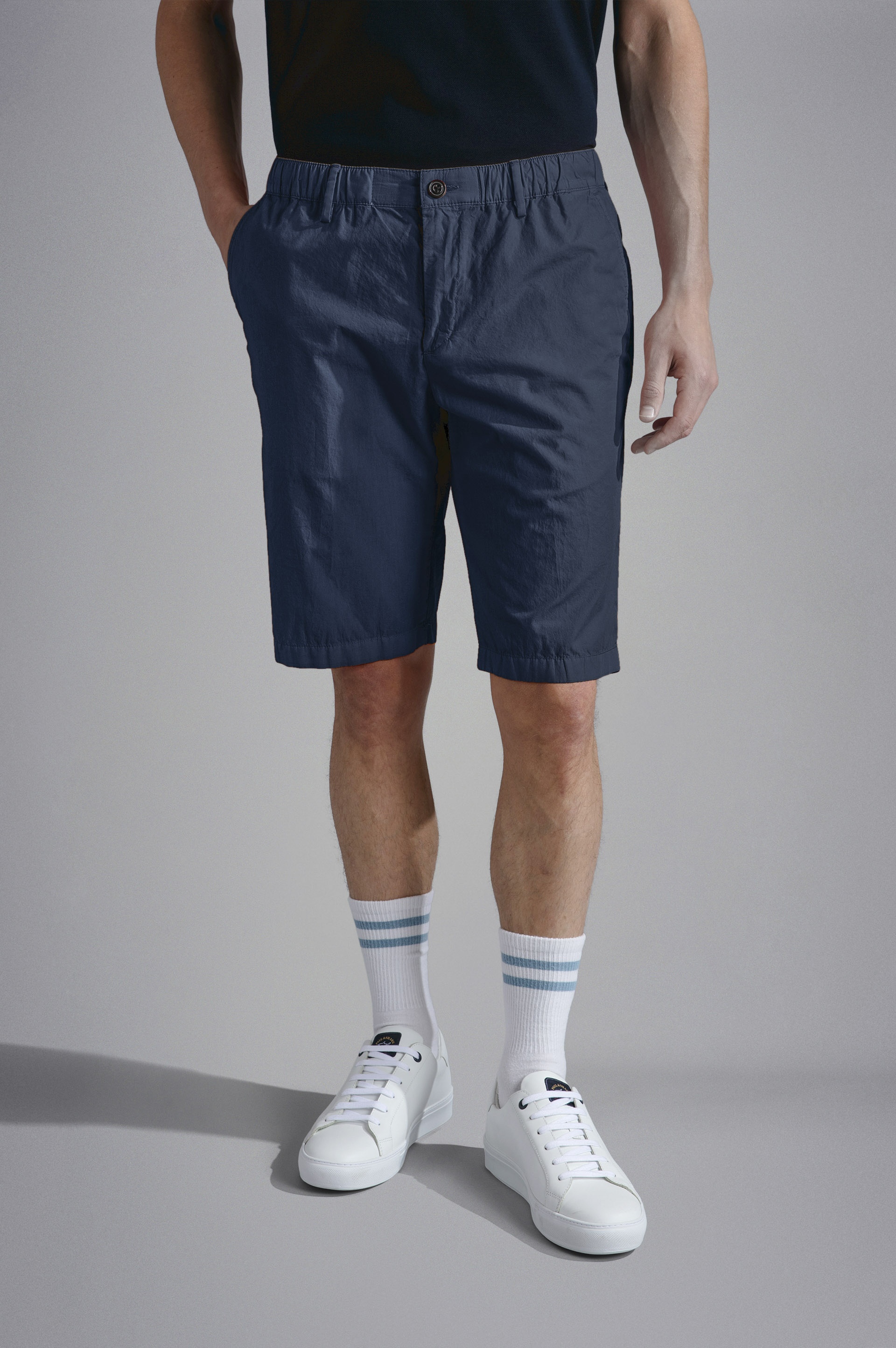 ULTRA-LIGHT POPLIN COTTON BERMUDA SHORTS - 6