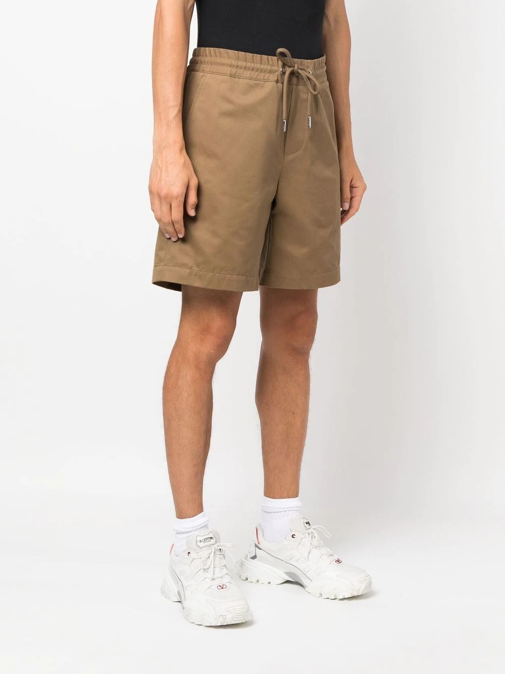 drawstring track shorts - 3