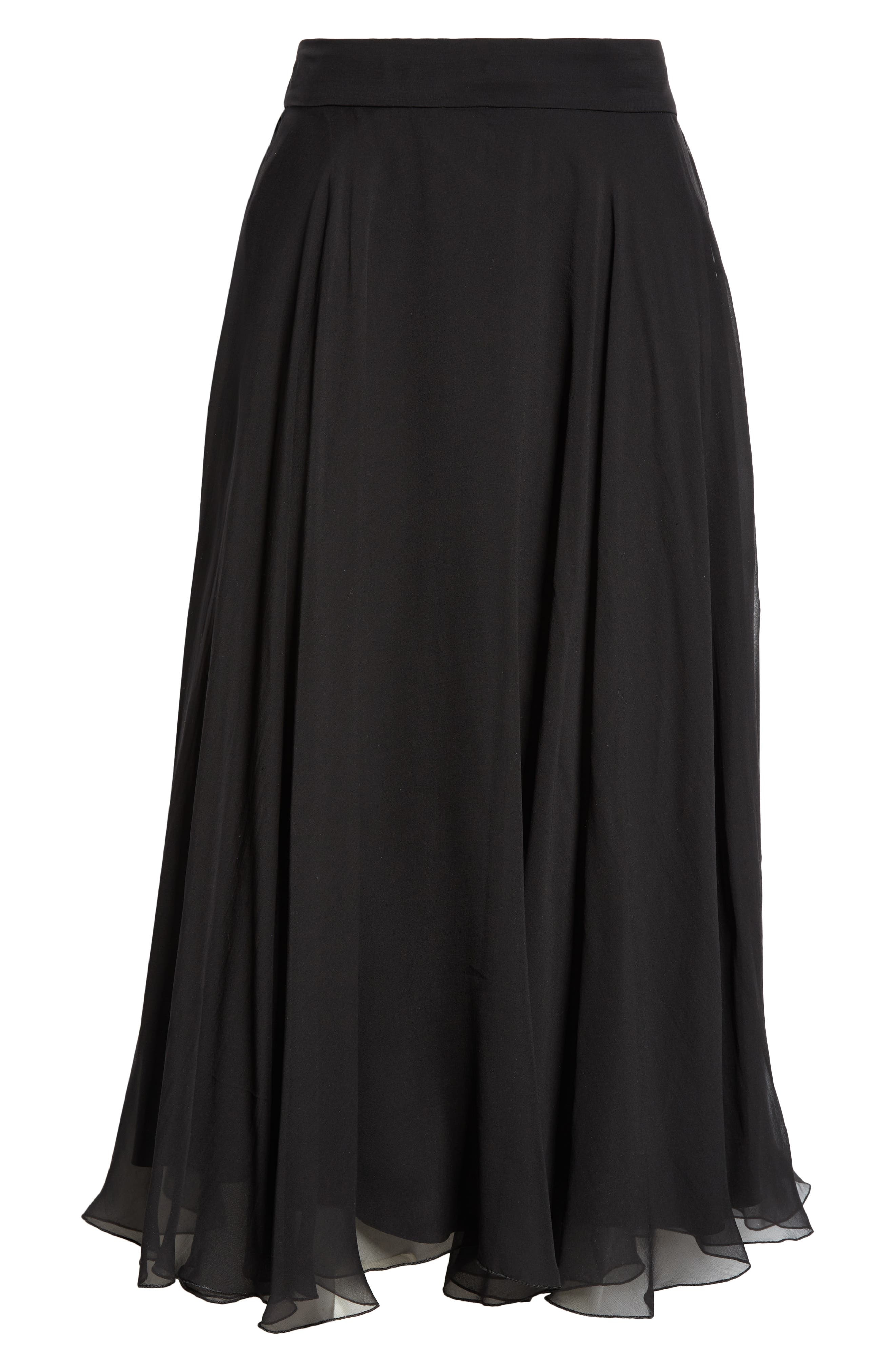 Silk Chiffon Circle Skirt - 5